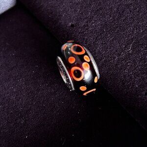 Pandora Retired Murano Glass Bead - Coffee Bubbles